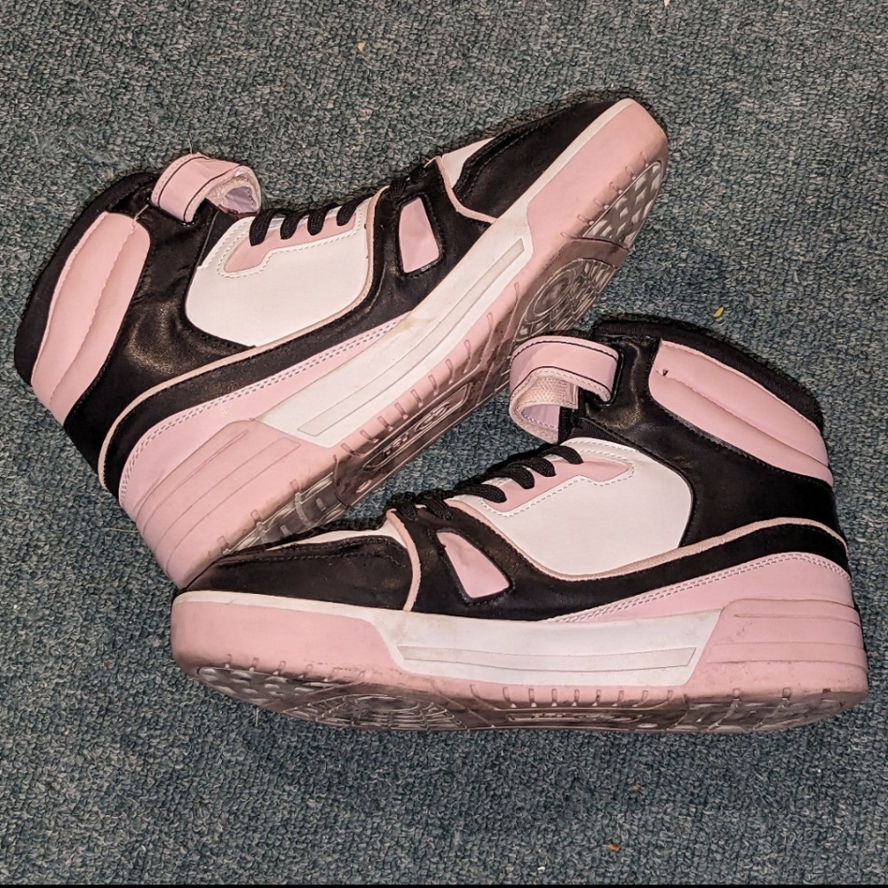 RARE! MENS USA 11 OG Ecko Unl RED SPROUT-01 L -Pink White Black High Tops Shoes